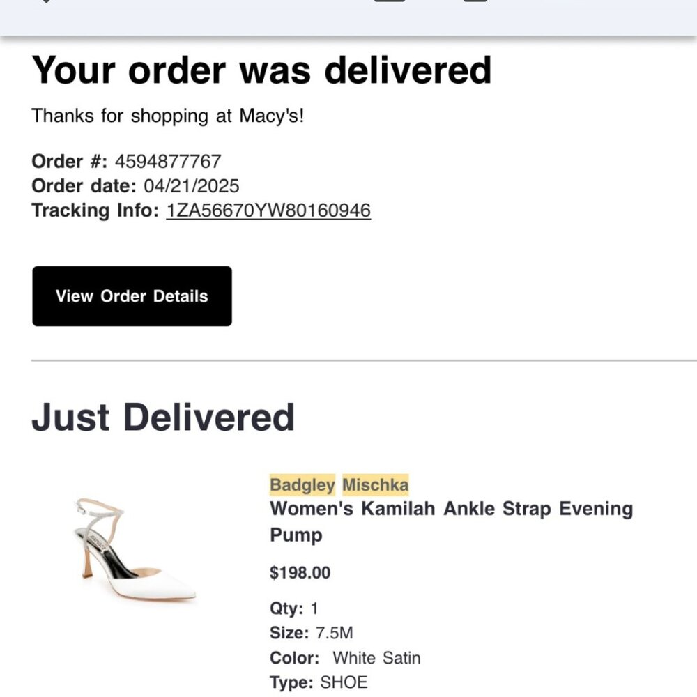 BADGLEY MISCHKA WOMEN'S KAMILA ANKLE STRAP EVENING PUMP, WHITE SATIN SIZE 7.5